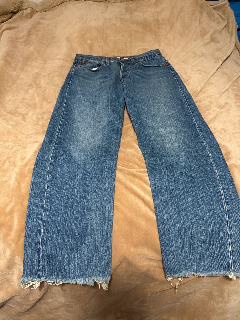 Levi’s Wedge Classic Straight-Leg Blue Jeans Women’s 28